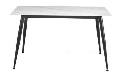 Стіл TM-100 білий мармур + чорний, Vetro, фото