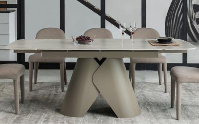 Стіл Паріс TML-997-1 крема марфіль + бежевий, Vetro, фото