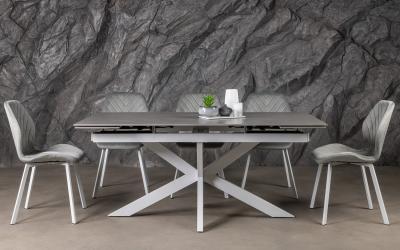 Стіл Тіціано TML-1150 делікато грей + білий, Vetro, фото