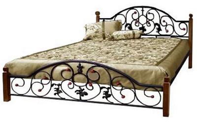 Кровать Жозефина на деревянных ногах, Металл-Дизайн, фото